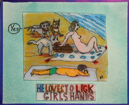 Andrew Romanoff - Lick Hands - 7x6in