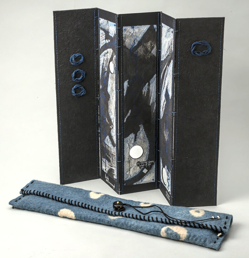 Renee Owen, Your Ghost … or the Evening Light? Artist Book and felt pouch, AWARD OF MERIT