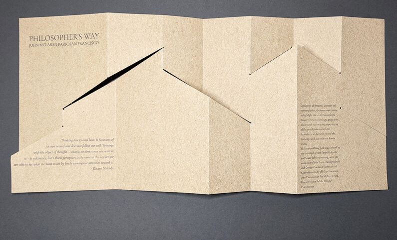 Rhiannon Alpers, artist book, folded broadside, letterpress printed,  hand-cut, 6.25 x 14 flat, 6.25 x 3.5 folded, 2021