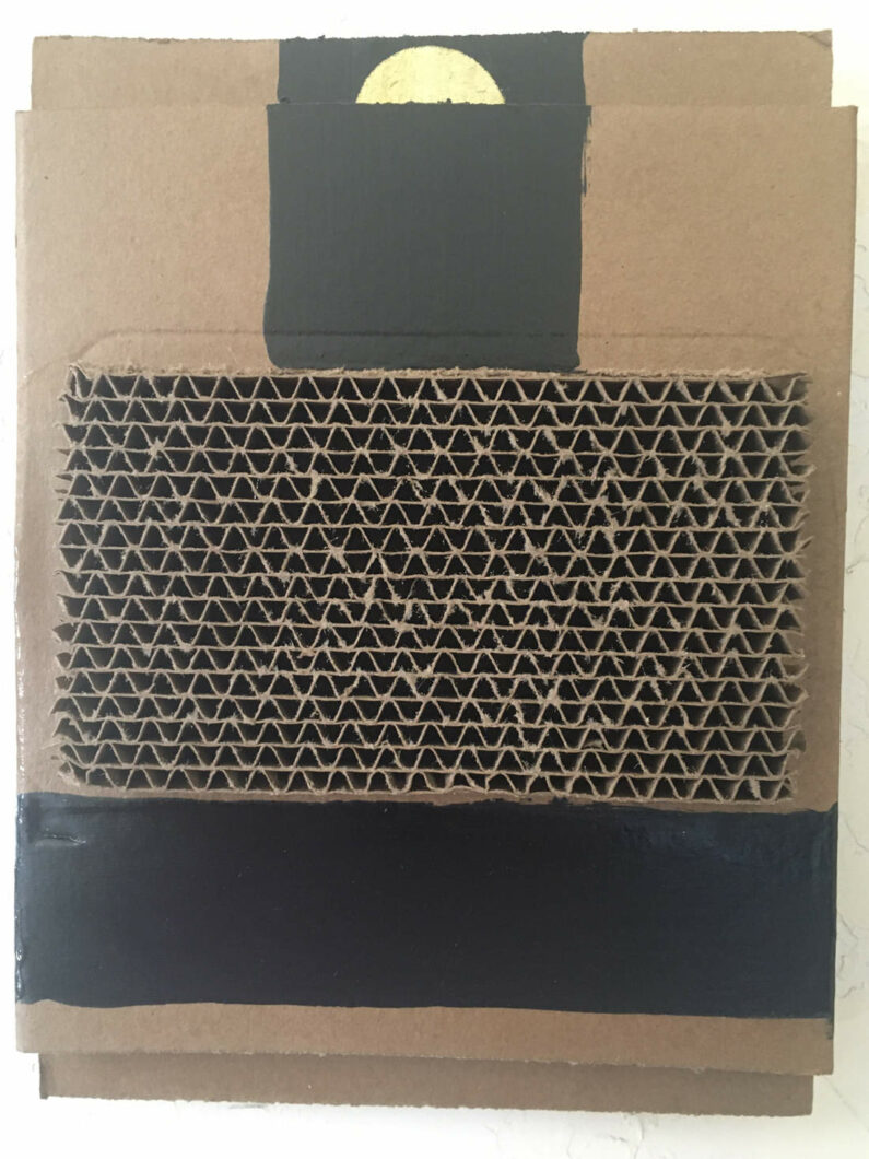 Will Thoms - Whatnot - cardboard packing material, tissue paper, latex paint, shellac, 11inX8inX2in