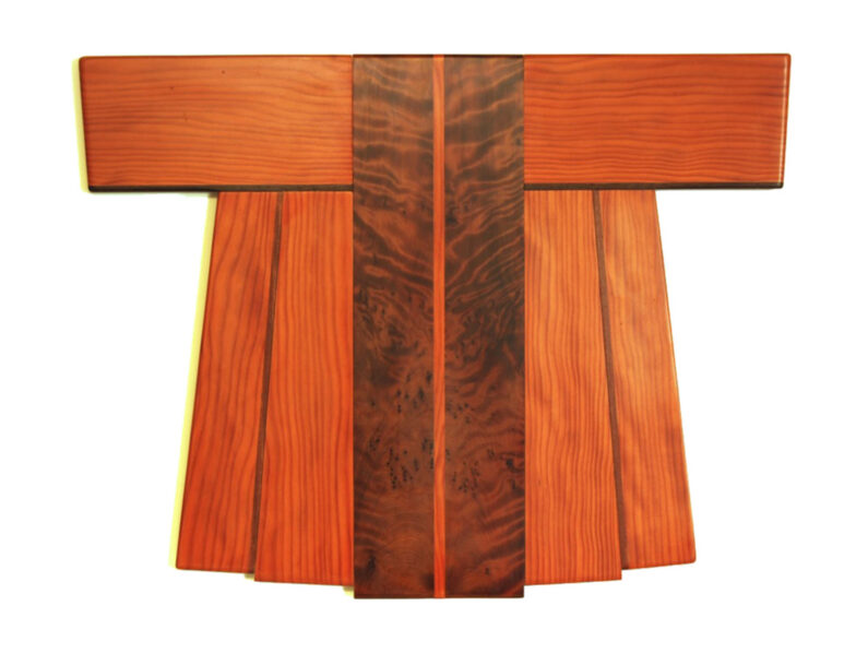 Bruce Mitchell - Kimono Cho - Wood Sculpture, 28inHx37inW