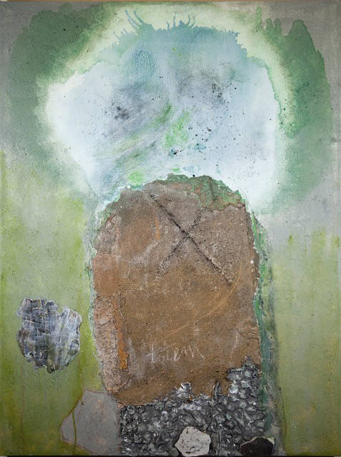 Mary Mountcastle Eubank - Totem With X - Acrylic On Canvas - 48inH x 36inW