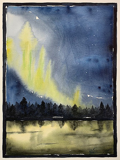 Bernie Schimbke - Aurora - Watercolor 12in x 16in