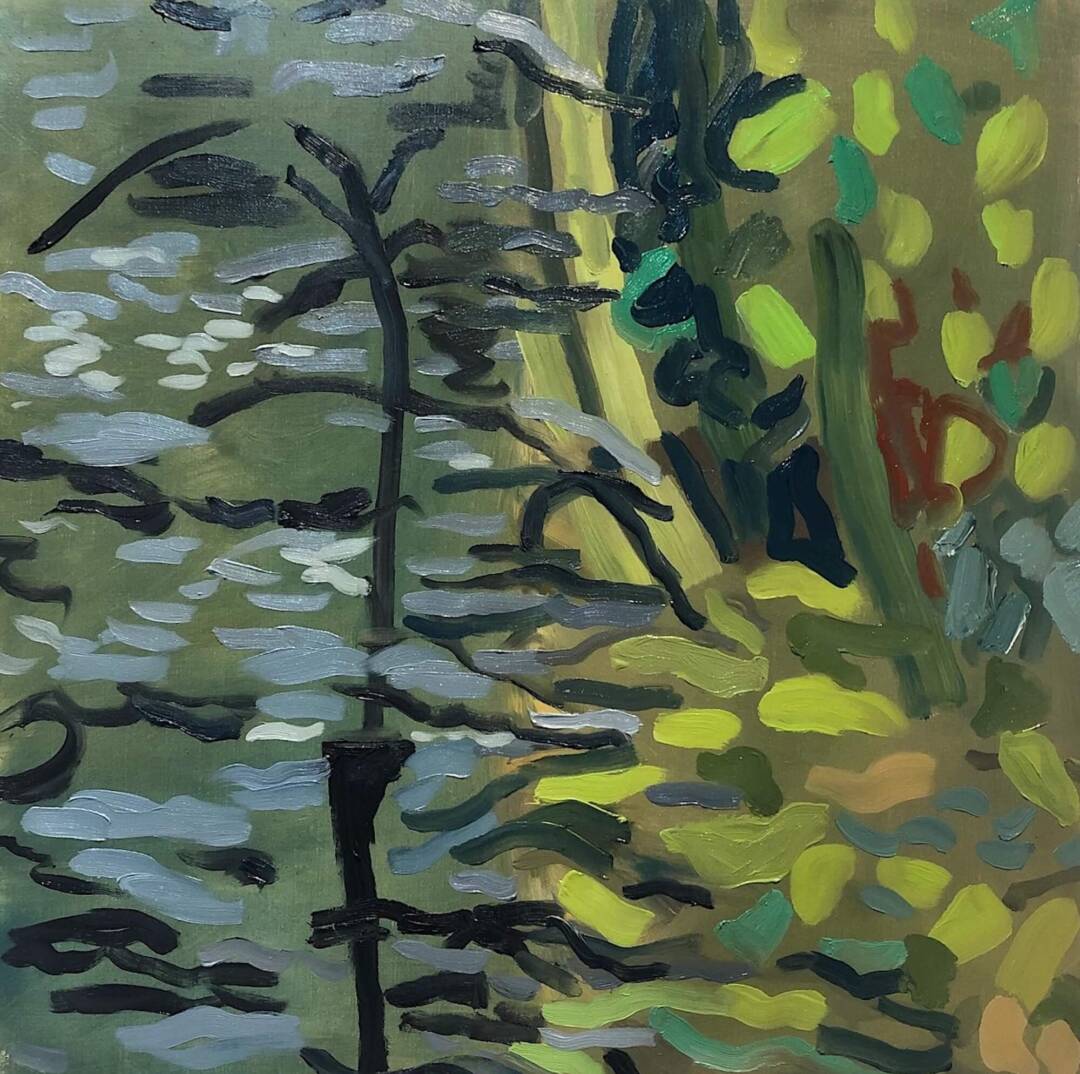 Patti Trimble - History of The Forest 3 - Oil on Linen - 13in x 13in