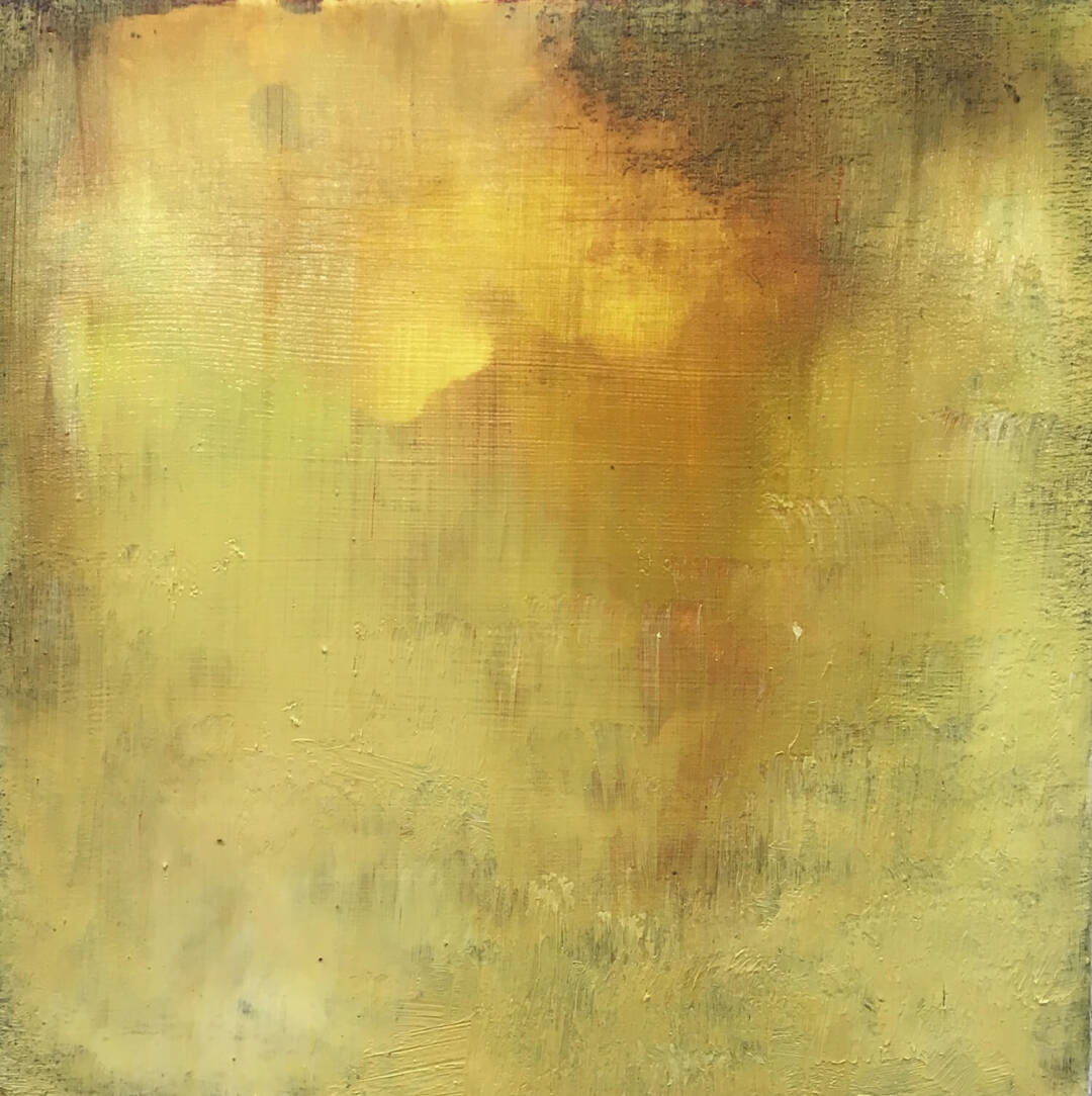 Airiel Mulvaney - Gayatri Mantra 5 - Acrylic Glaze On Wood Panel - 12in x 12in