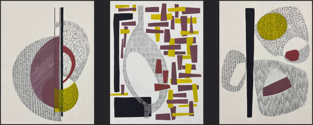 Austin Buckingham - Pattern Triptych - Monotype - 26in H x 106in W