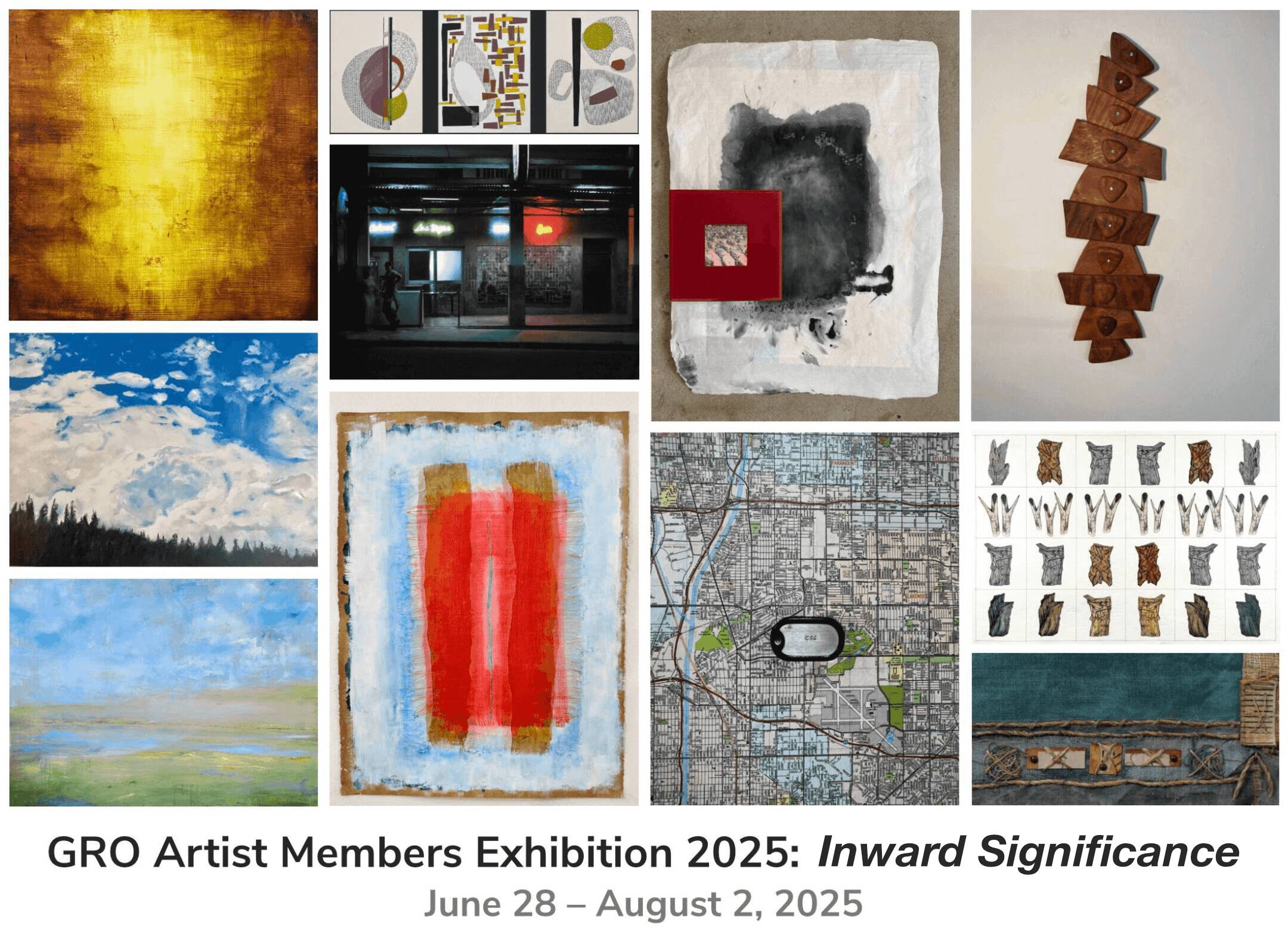 GRO Artist Members Exhibition 2025 - Inward Significance A selection of artwork from GRO Artist Members Exhibition 2025 - Inward Significance