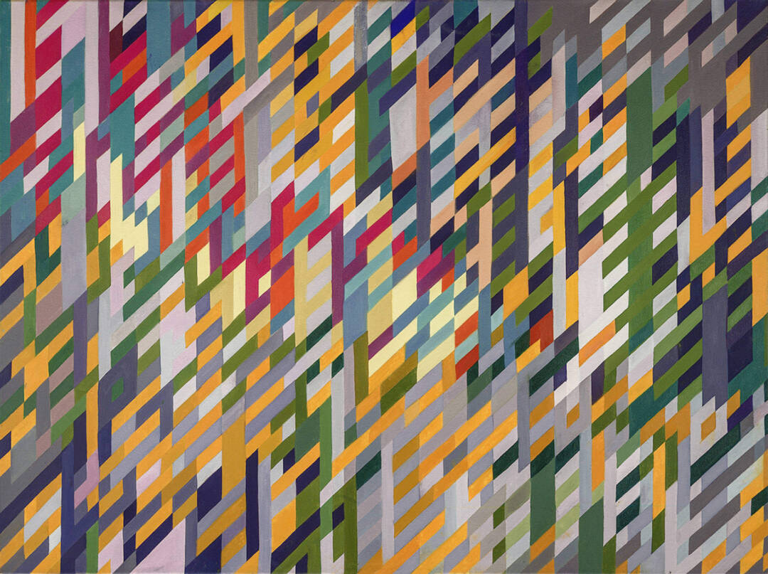 Jizell Albright - Sound Fragment #3 - Oil on canvas - 36in x 48in