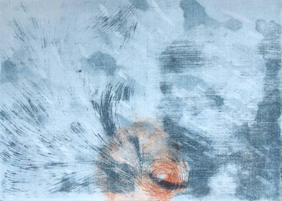 Megan Broughton - What Looked Like Land Is Just Shadow - etching - detail