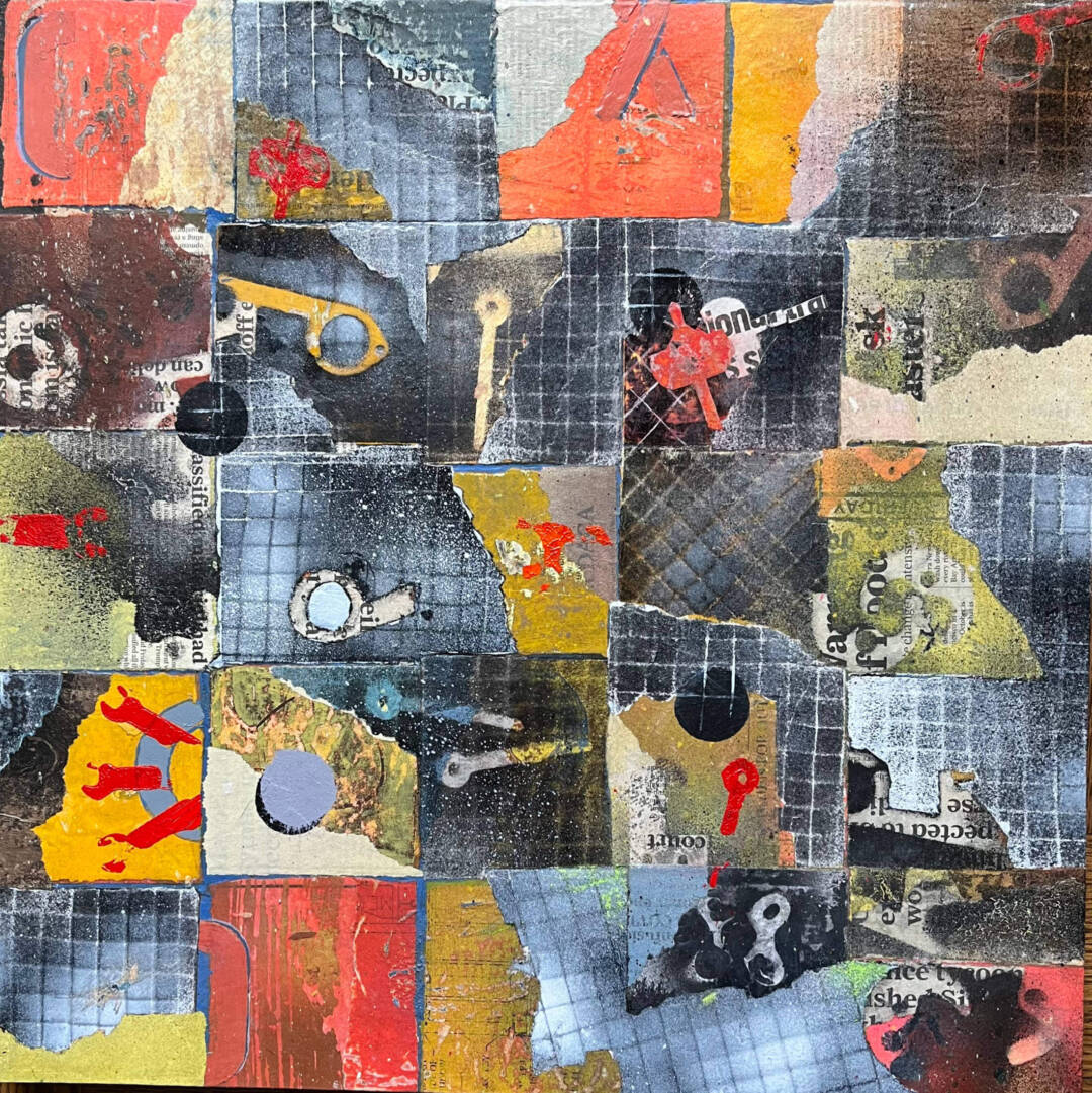 Will Thoms - This and That - mixed media on panel - 20in x 20in