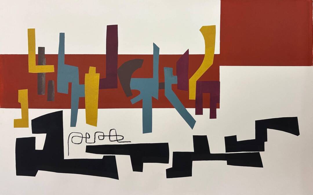 Austin Buckingham - Untitled 5 - Monotype - 26in x 43in