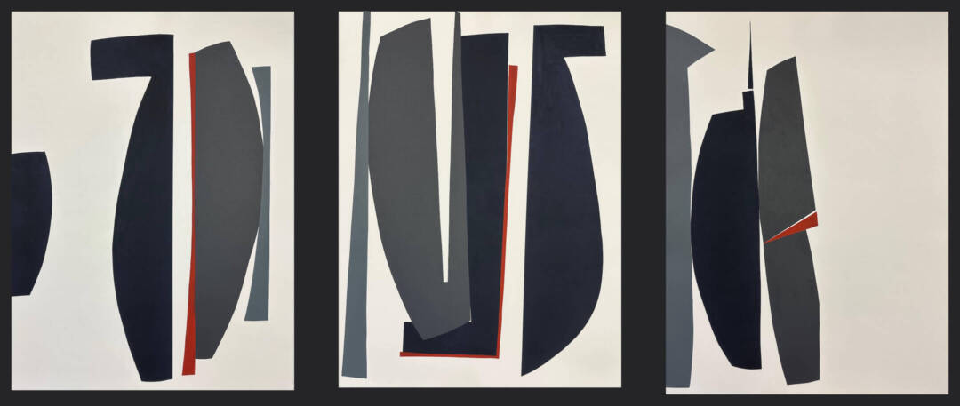 Austin Buckingham - Untitled 10 Triptych - Monotype - 29in x 63in