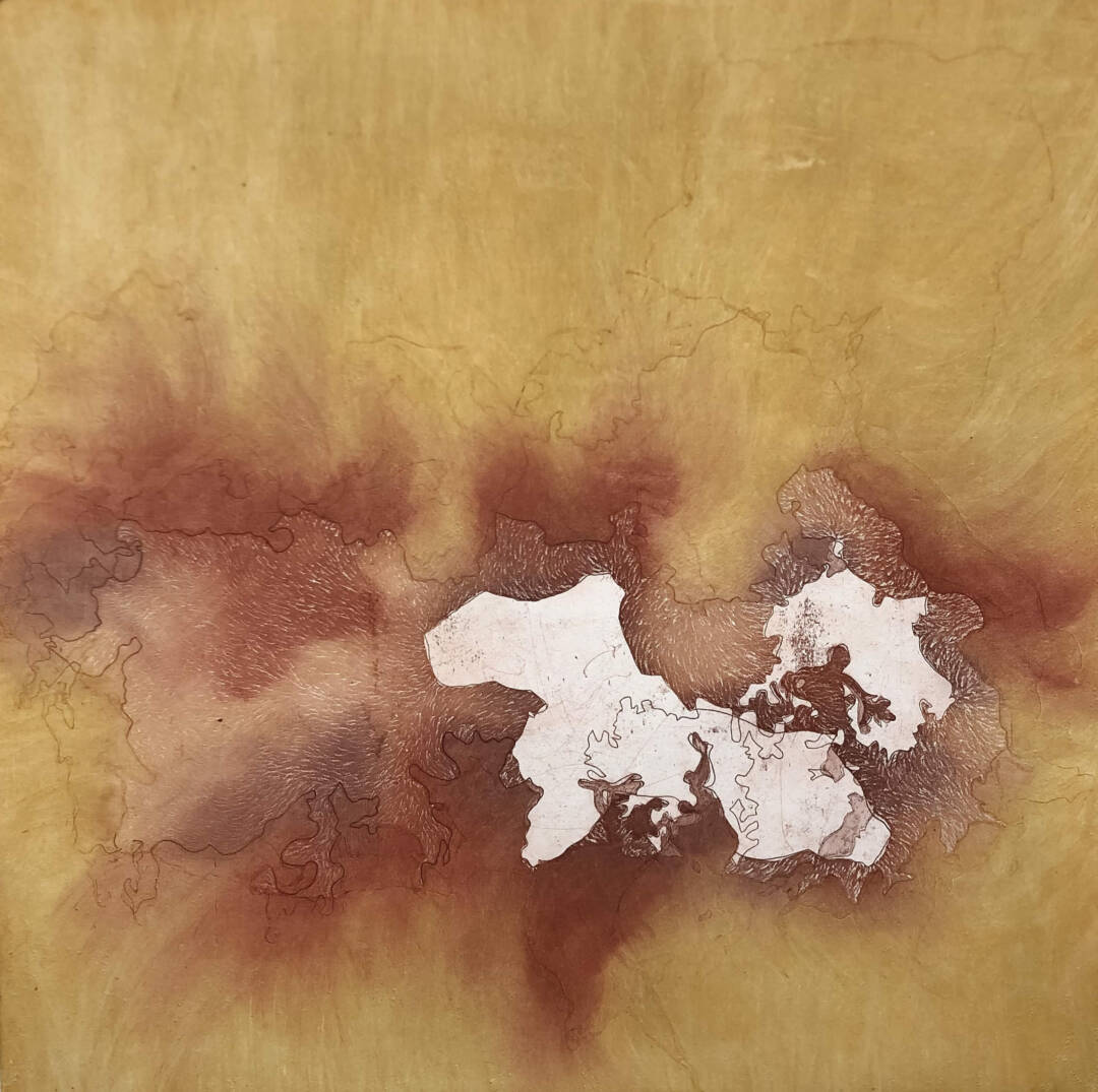 Megan Broughton - Work in Progress 4 - Fireberg etching series_etching - 22in x 22in