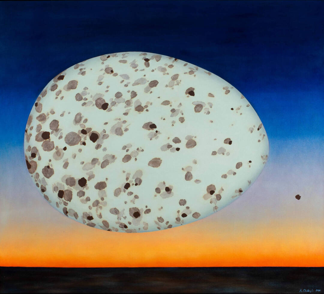 Arminee Chahbazian - Planet Larus Californicus (Seagull) - Oil on Canvas - 36in x 40in