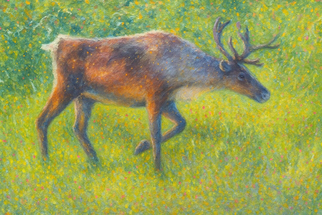 E A Zappa - Caribou - oil - 48 x 72