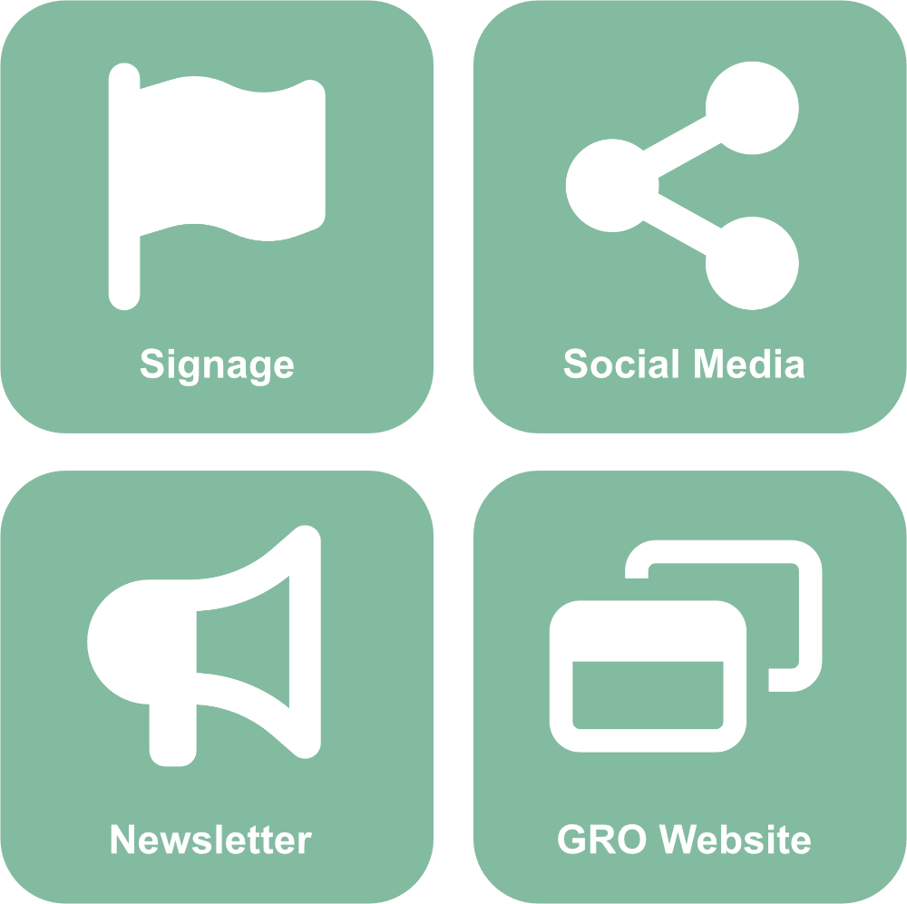 GRO Sponsor - Signage, Social Media, Newsletter, GRO Website