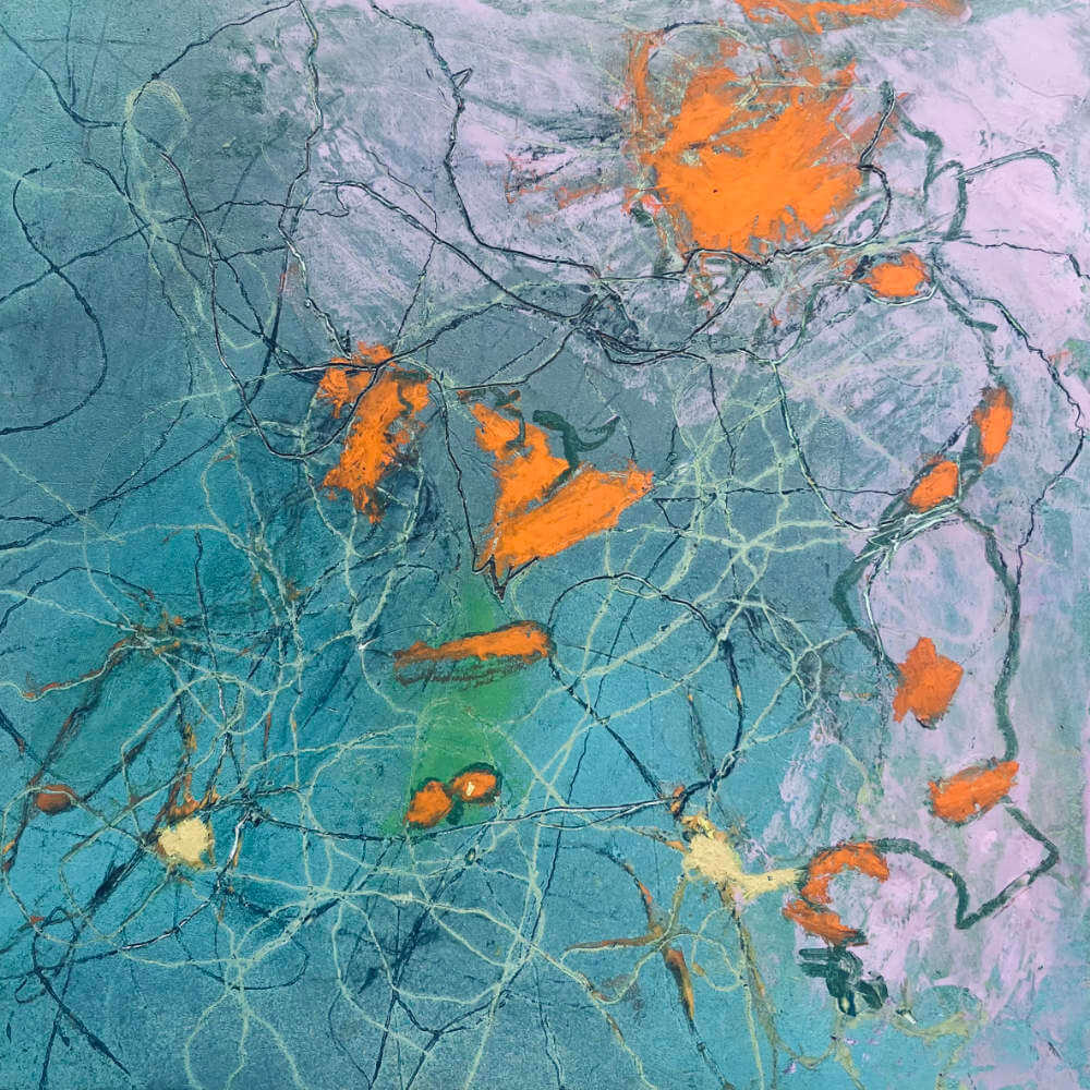 Will Thoms - Untitled #6 - Oil and cold wax on panel - 9in x 9ins