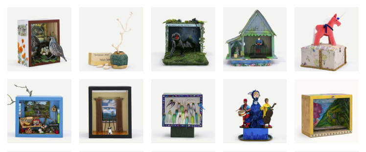 Grid of 10 Box Show artwork thumbnails